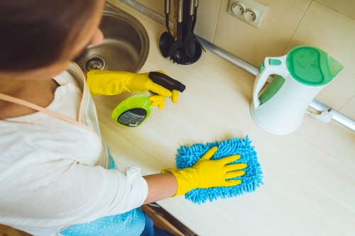 Reusable cleaning materials prepared for charity donation and recycling